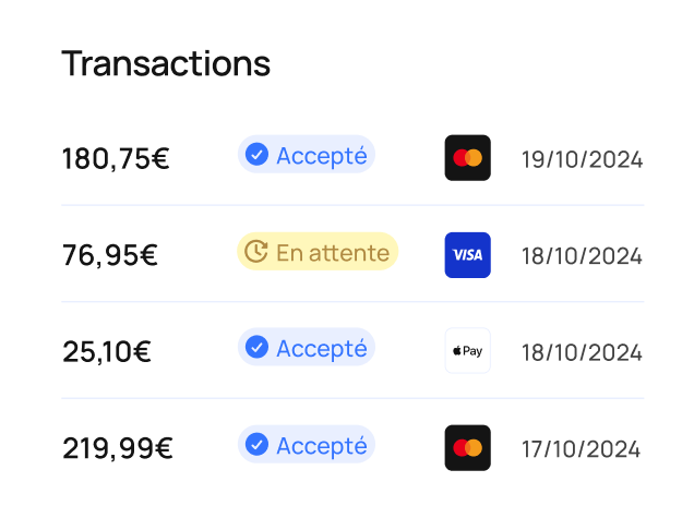 Consolidez vos transactions