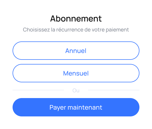 gérez les paiements récurrents et ponctuels