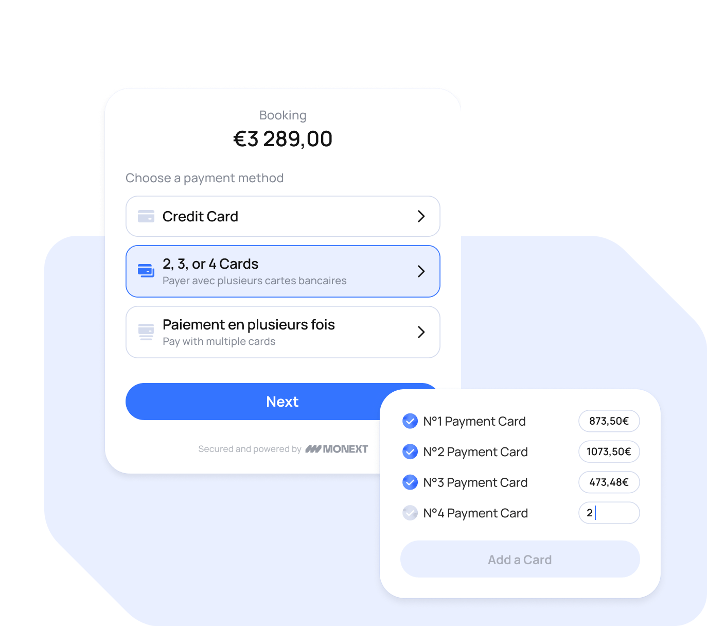 Payment with Multiple Cards