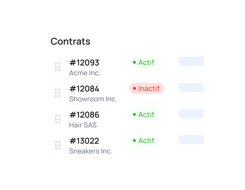 UNE Gestion des contrats 