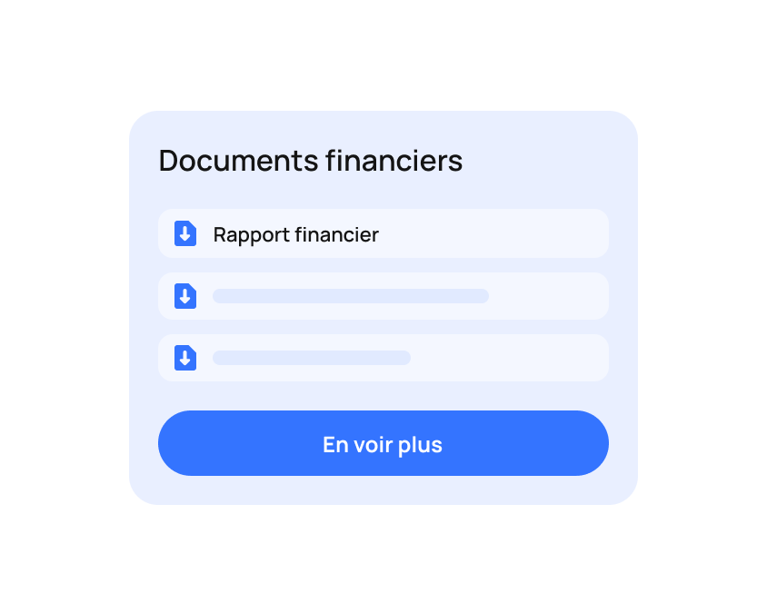 Reporting avancé 