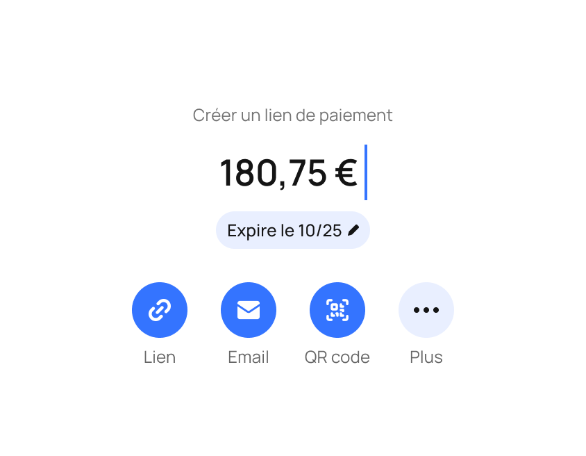 vous générez un lien de paiement