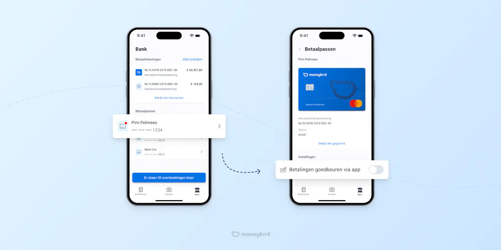 Betalingen goedkeuren in de app activeren