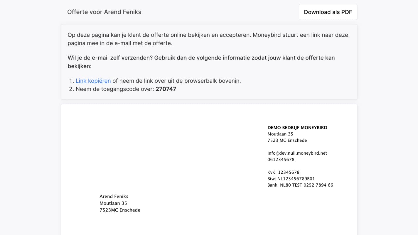 Offertes online ondertekenen