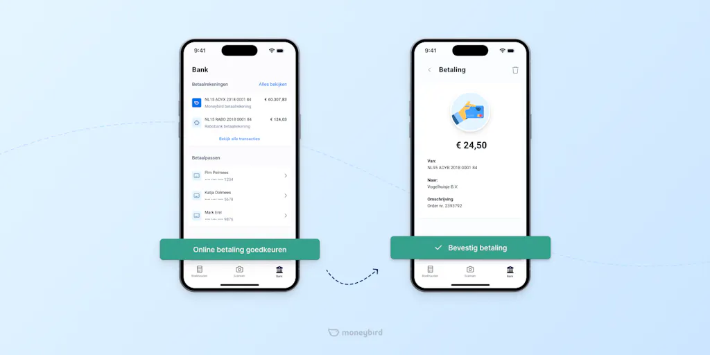 Online betaling goedkeuren in de app