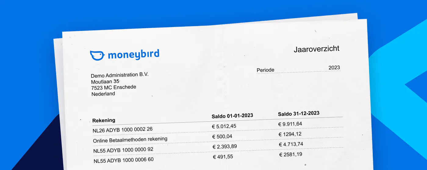 Jaaroverzicht voor je Moneybird Betaalrekening