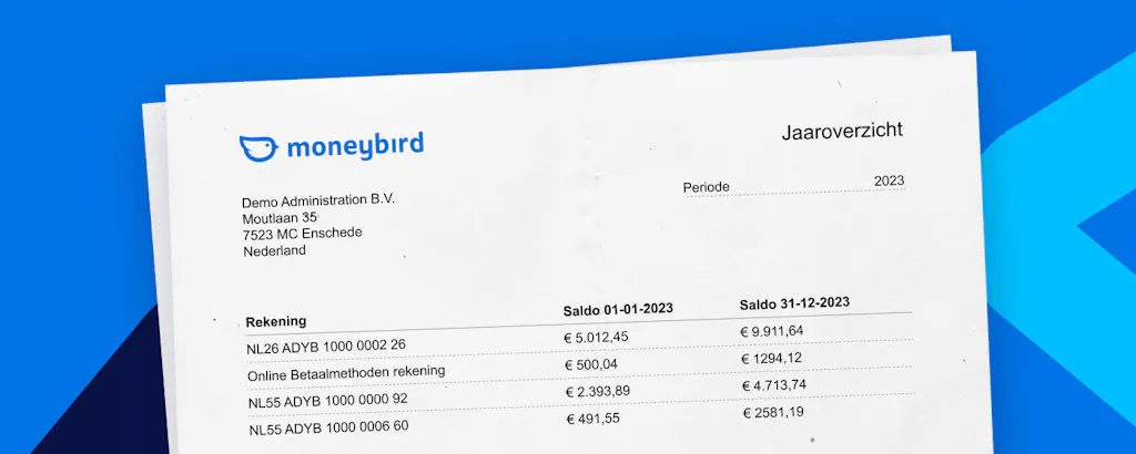 Jaaroverzicht voor je Moneybird Betaalrekening