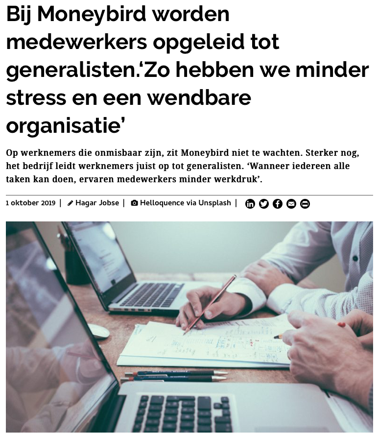 Het artikel in het MT