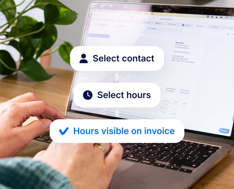 Hours visible on invoice