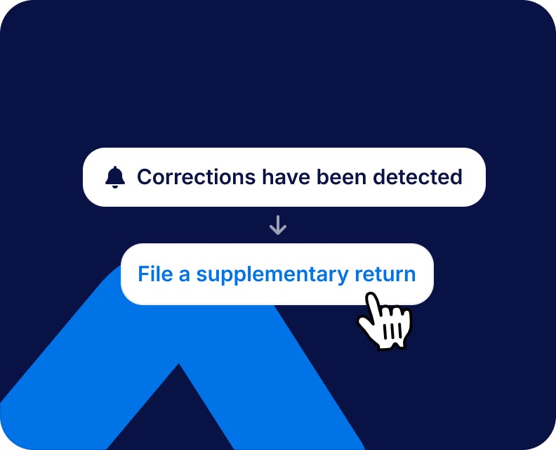 File a supplementary return in two steps