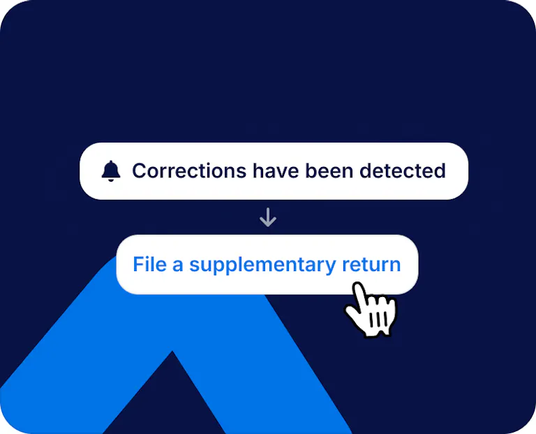 File a supplementary return in two steps