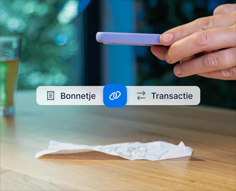 Koppel bonnetje met transactie