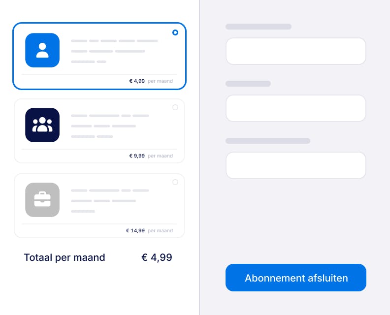 Grafisch voorbeeld abonnementen 