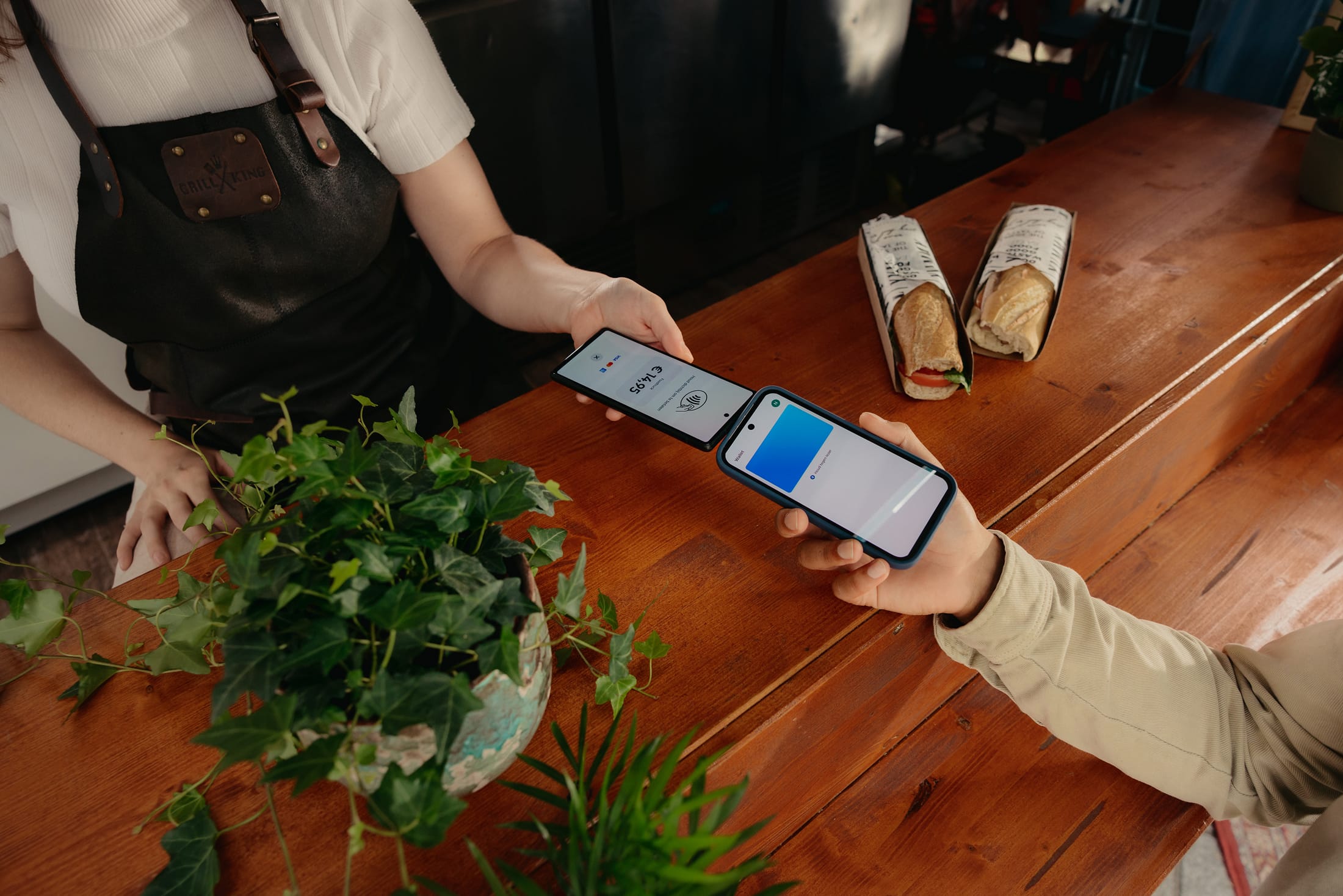 Betaling bij foodtruck met de Moneybird bankpas