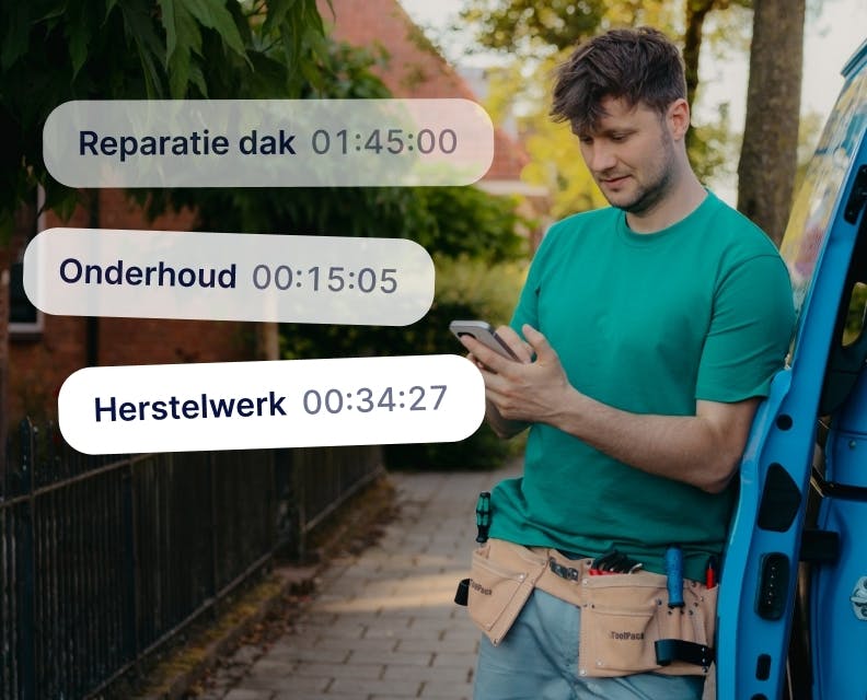 Uren bijhouden via de app