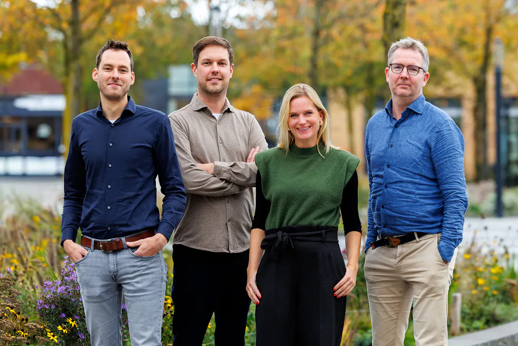 Elian Krosse (CTO), Edwin Vlieg (Co-founder & CEO), Audrey Stampaert (Country Lead België), Joost Diepenmaat (Co-founder & COO).&nbsp;