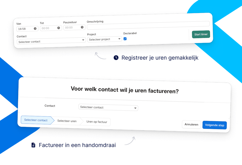 zet je uren om naar facturen in een handomdraai