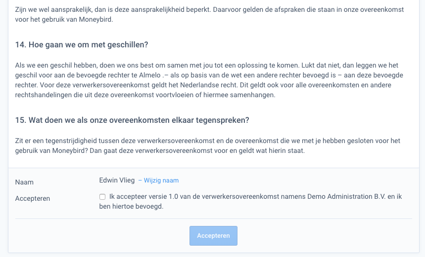 de verwerkersovereenkomst
