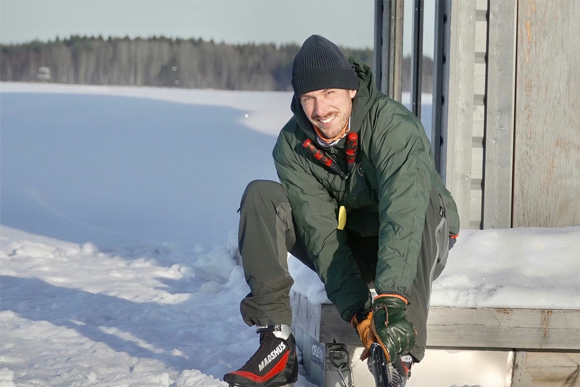Ralph van BEAT expeditions in de sneeuw