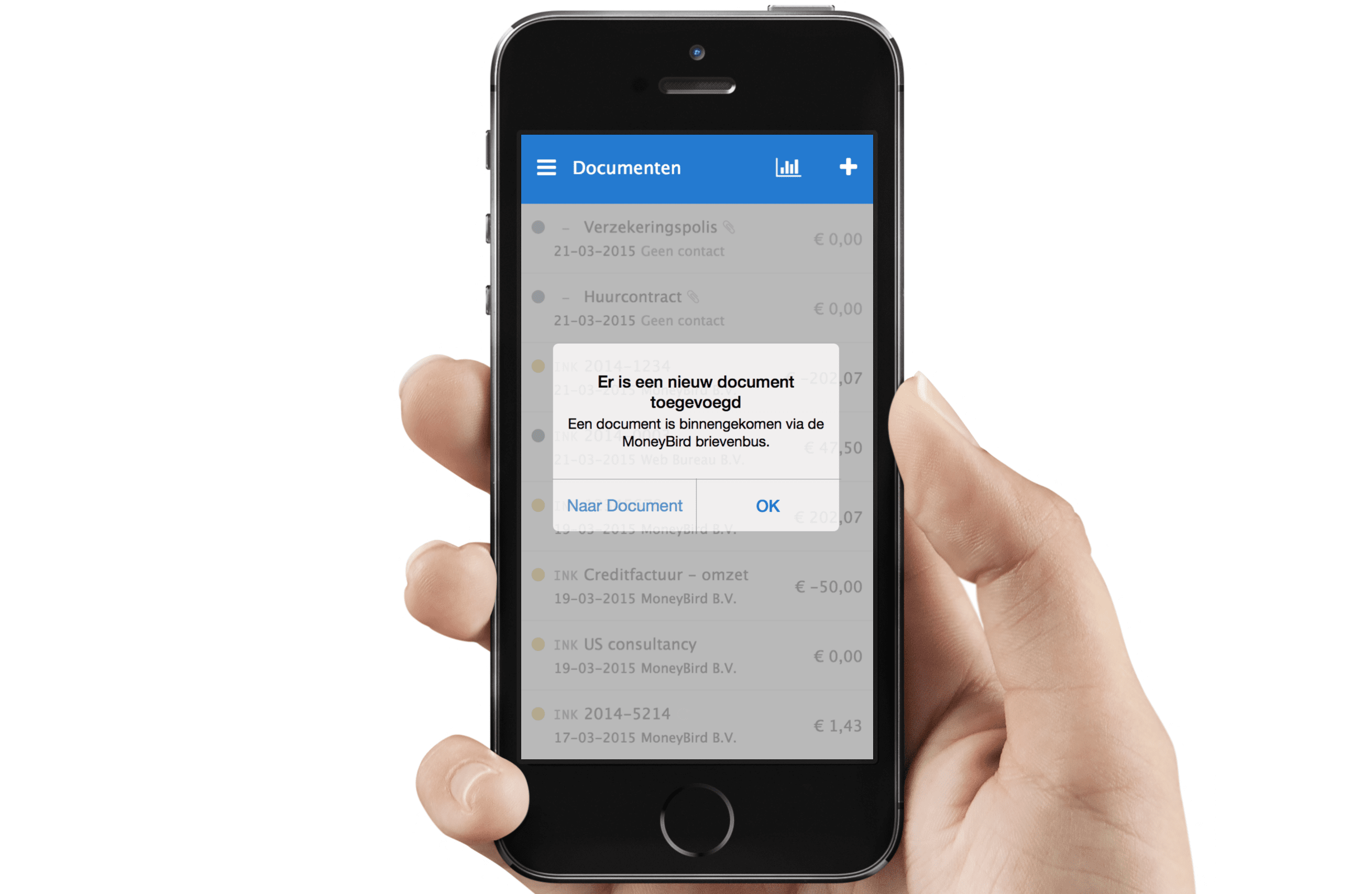 Notificatie op de telefoon