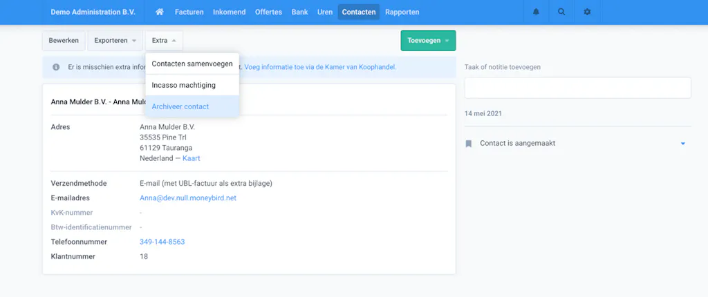 Hoe werkt het archiveren van contacten