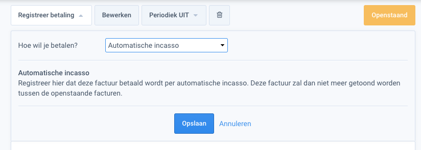 Automatische incasso