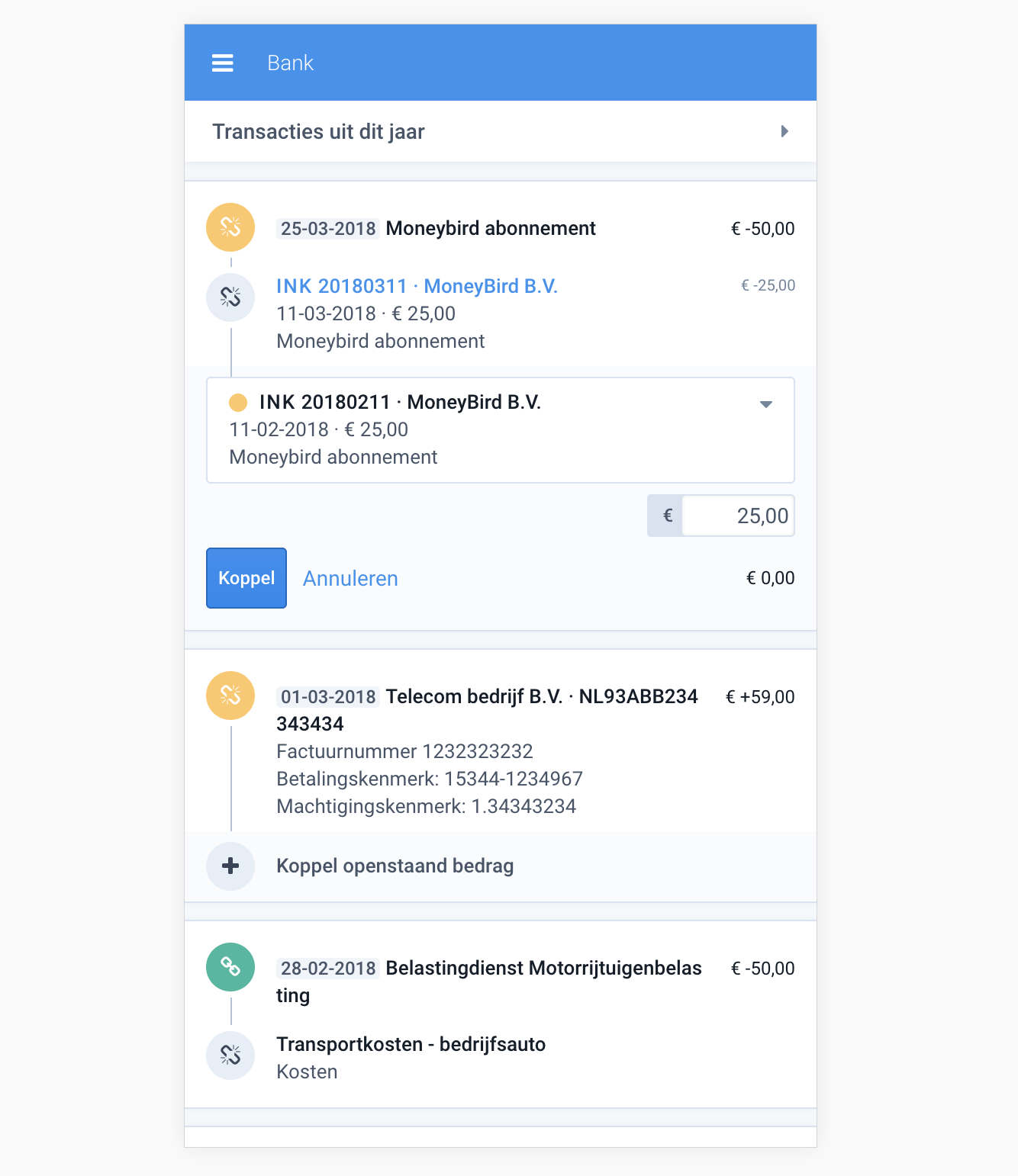 transacties verwerken op mobiel