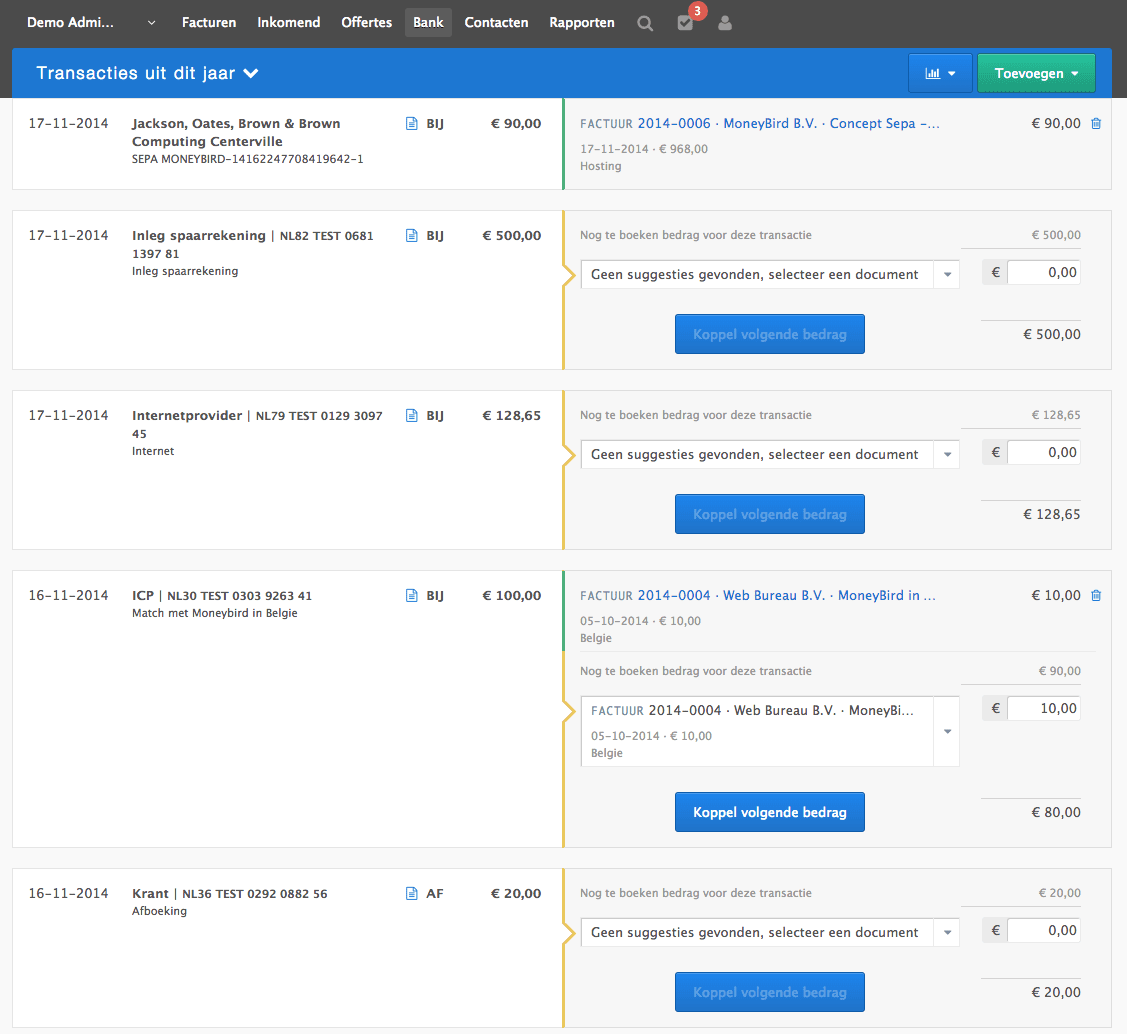 Transacties verwerken