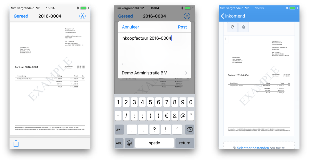 bestanden delen met de iOS app