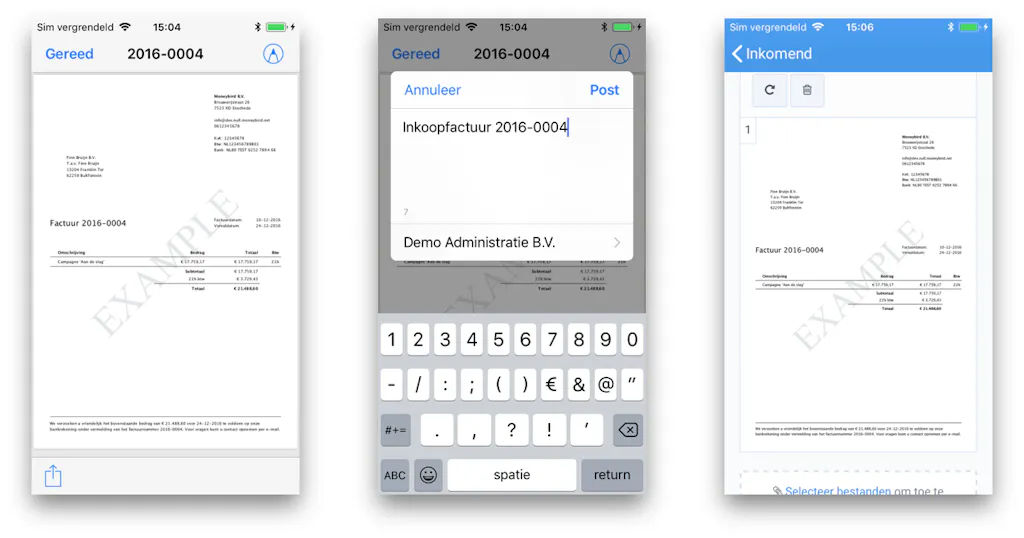 bestanden delen met de iOS app
