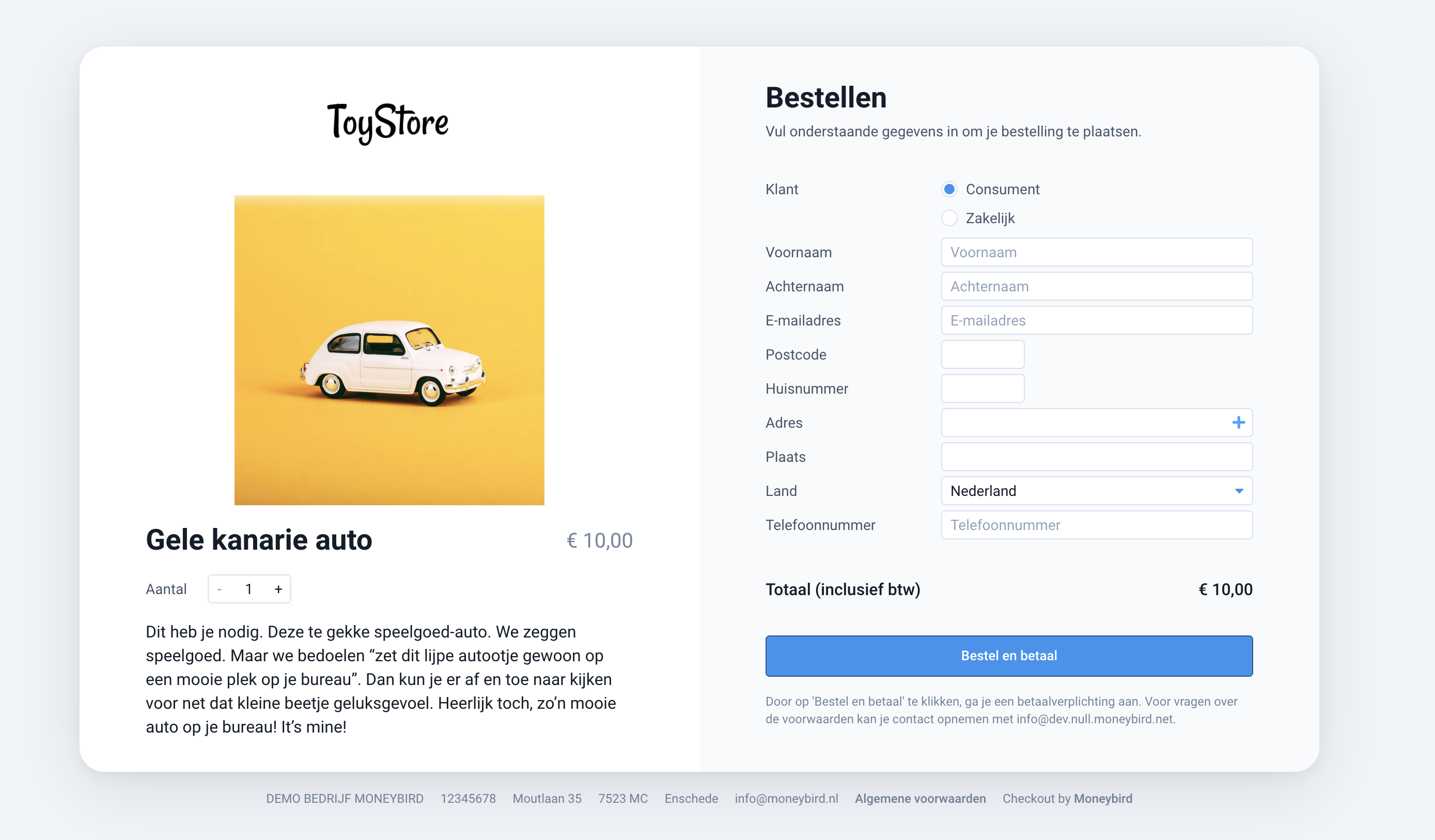 Hoe werkt Moneybird checkout