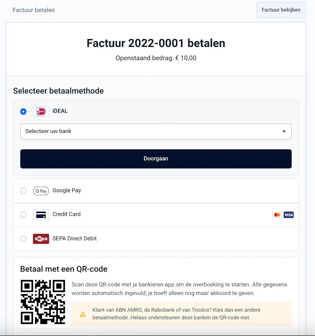 Online betalen
