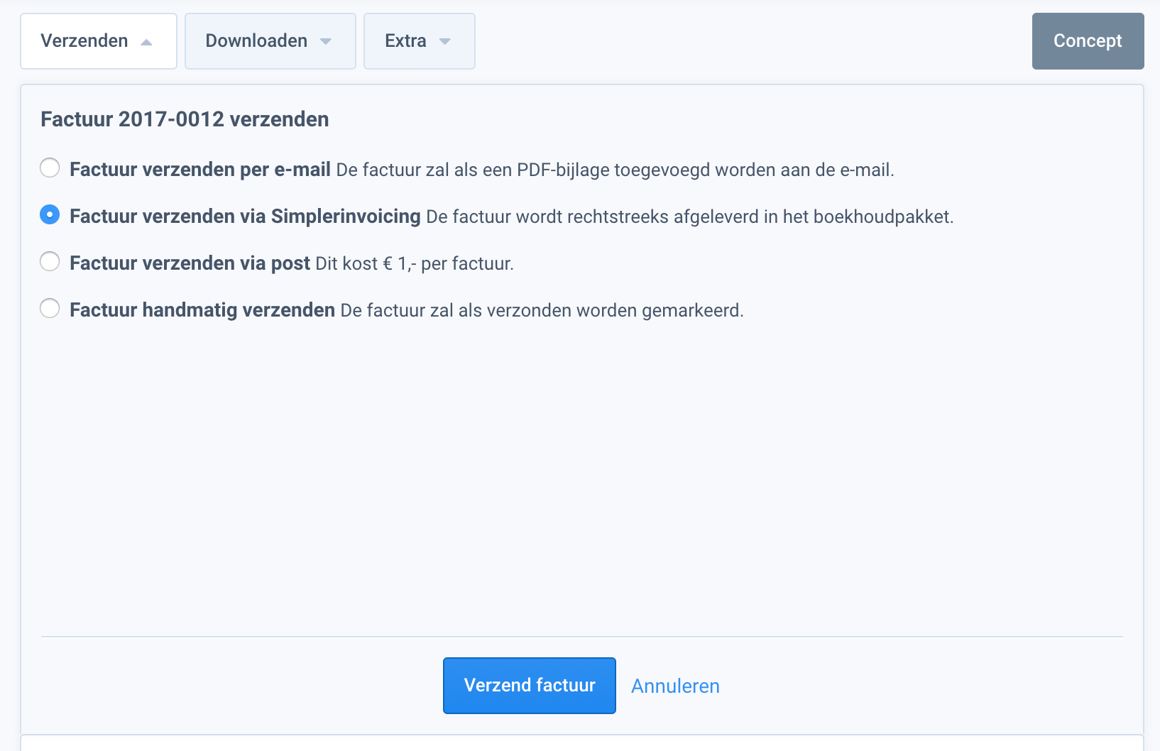 Facturen versturen via Peppol