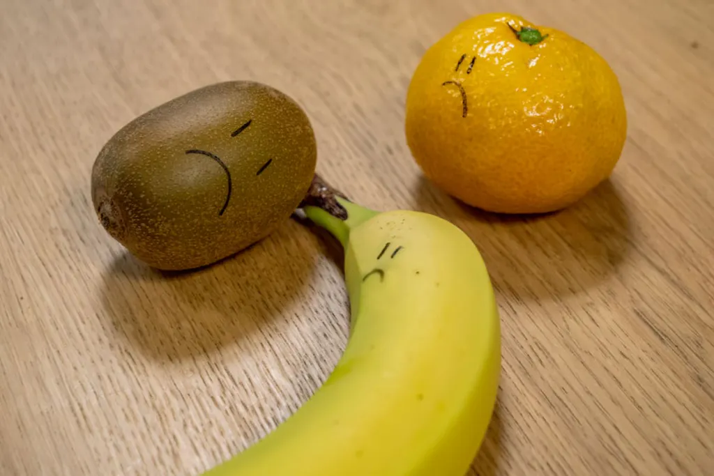 Fruit die niet zo blij zijn