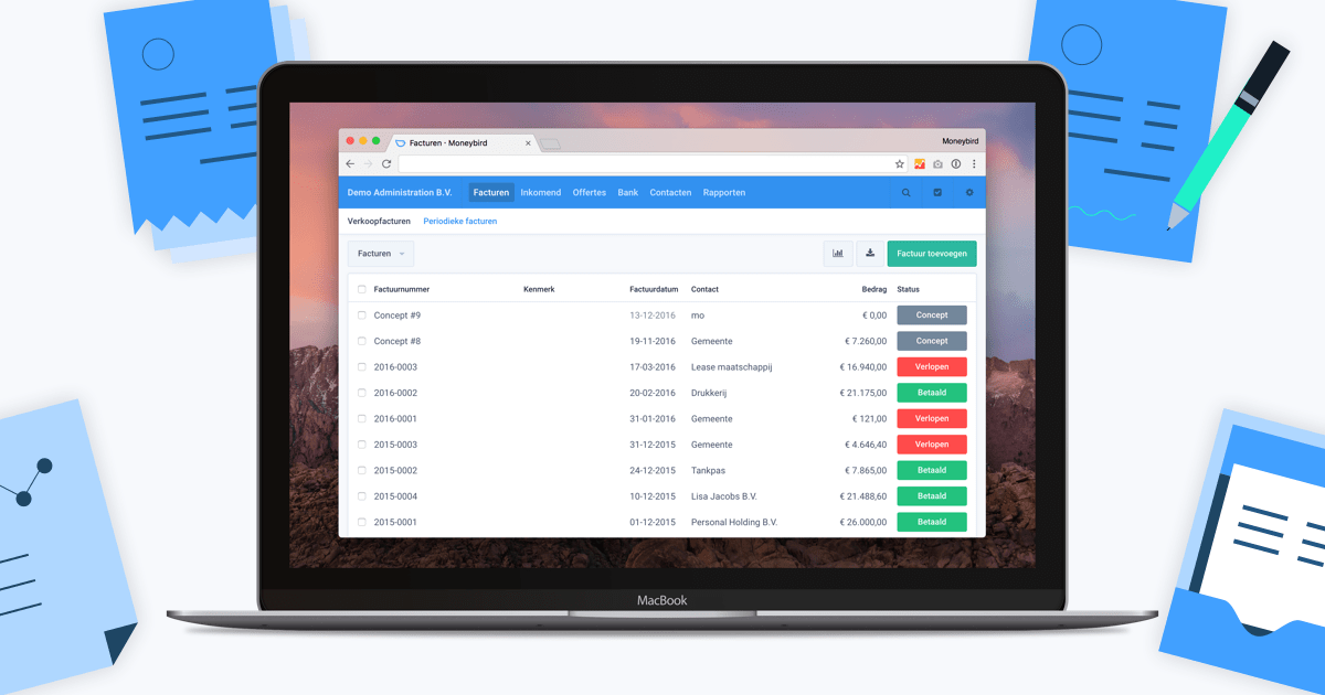 Nieuwe look van Moneybird