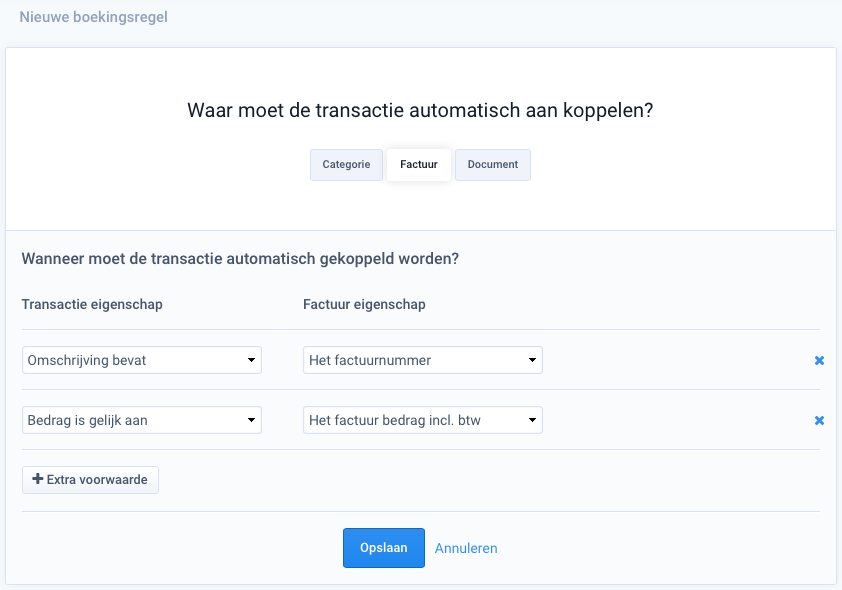 Boekingsregels instellen
