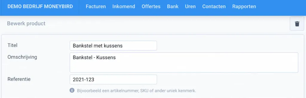 producten bewerken in je administratie