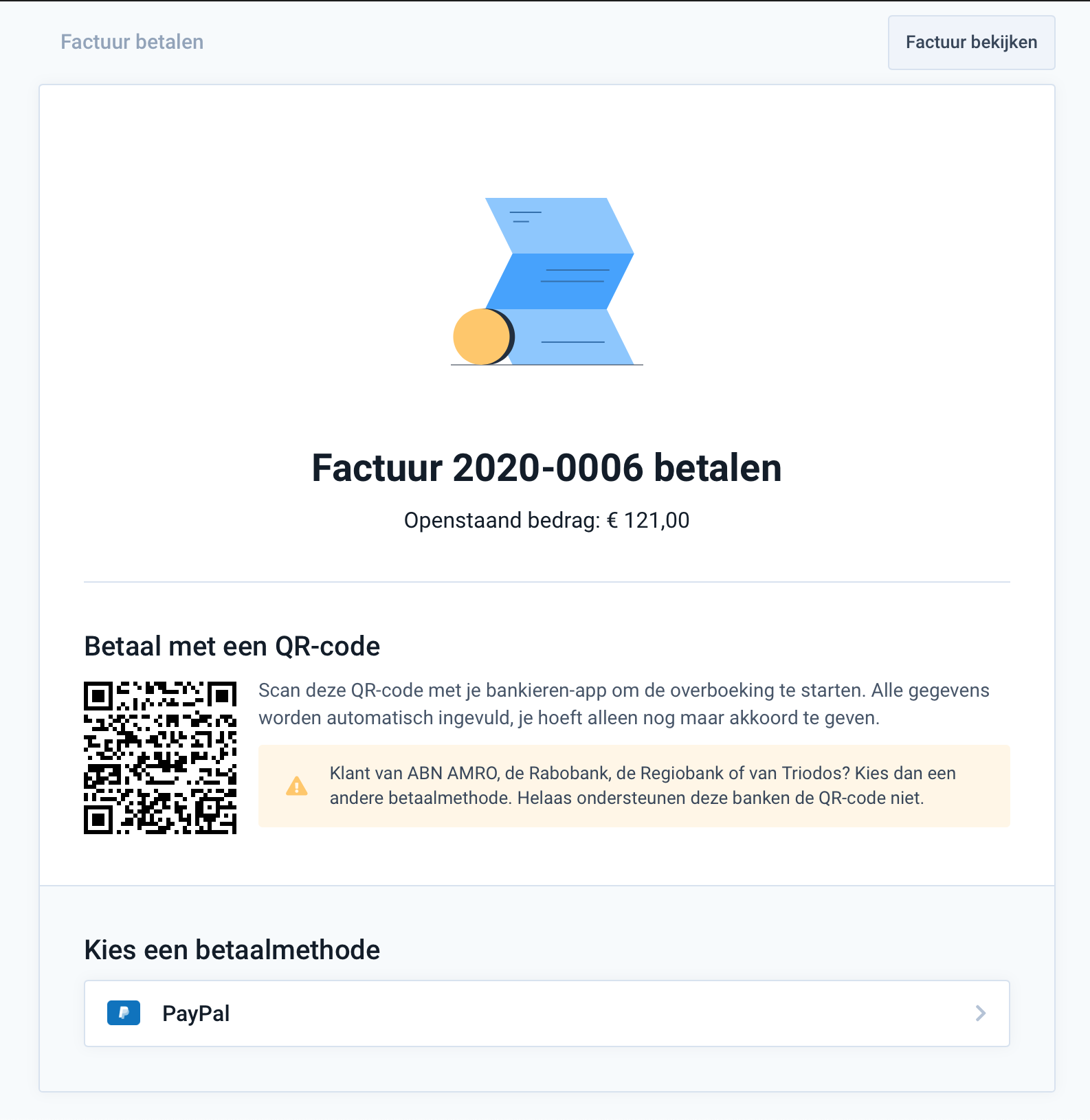 QR code toevoegen aan je facturen