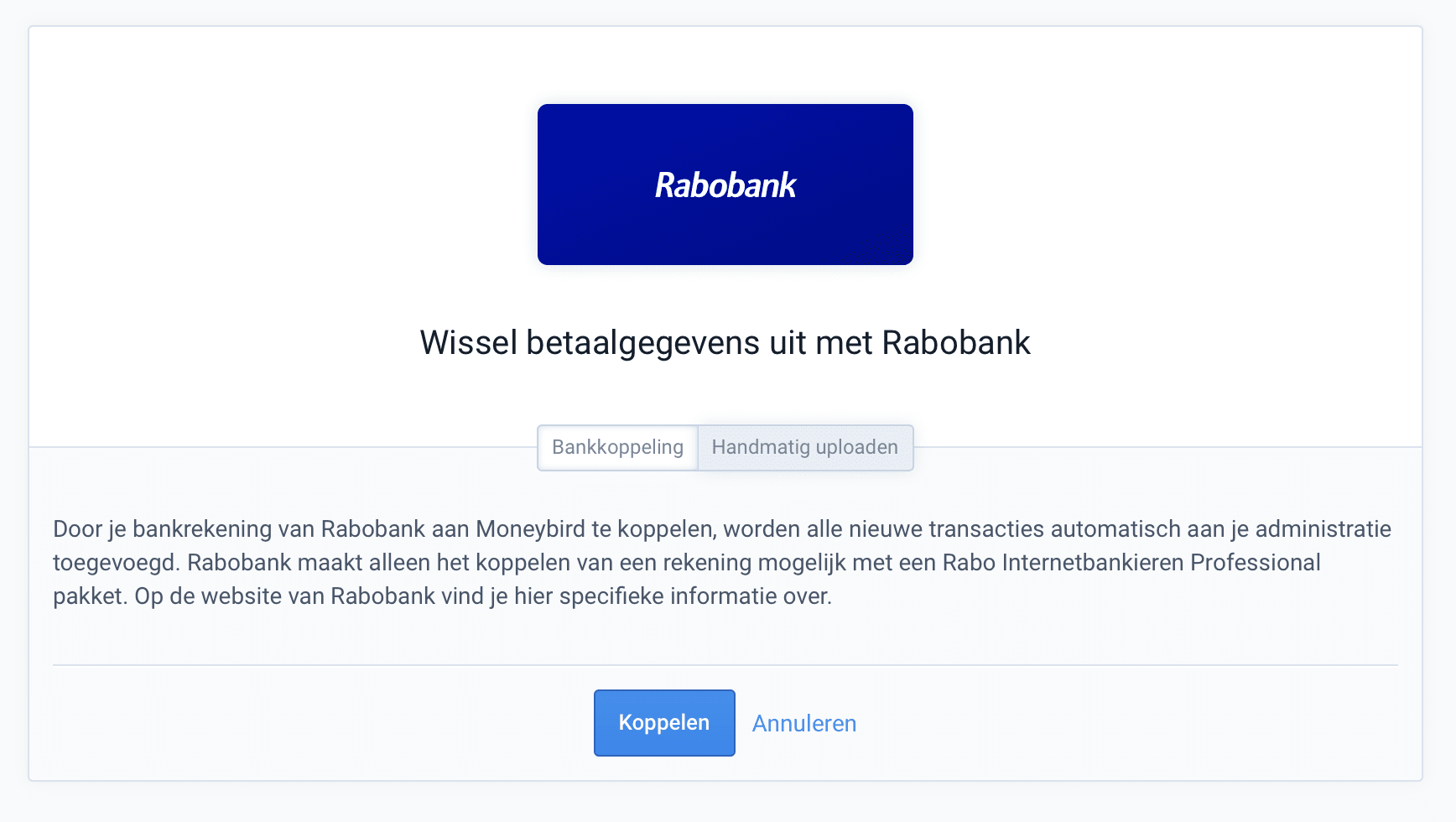 Koppel je Rabobank rekening