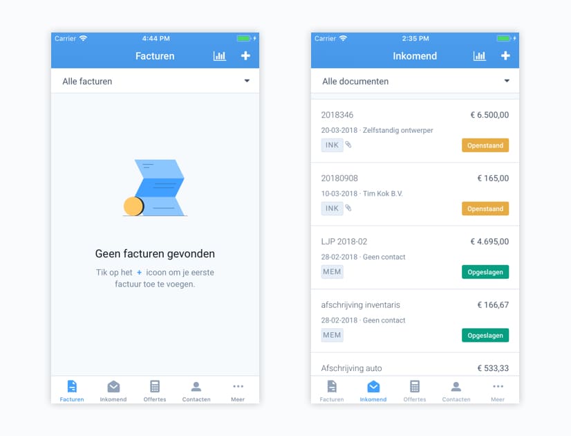 Tab navigatie op mobiel