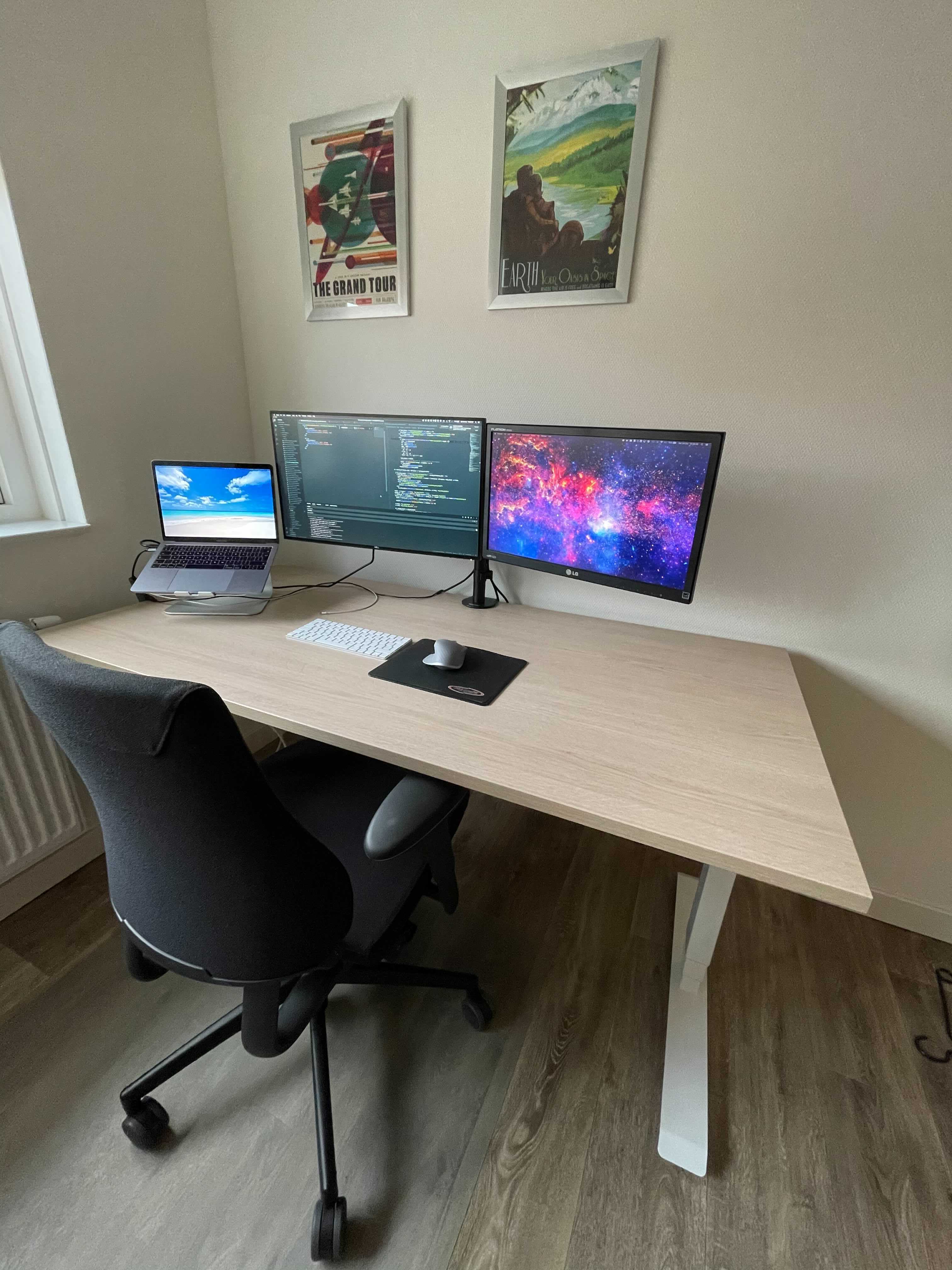 Thuiswerkplek van collega