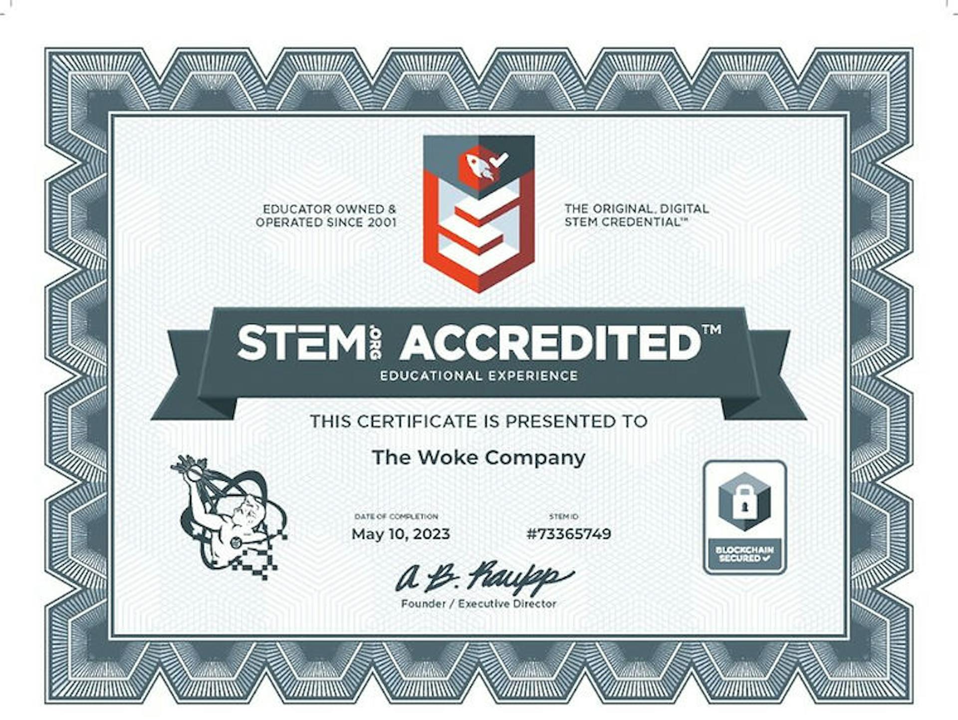 Woke is now STEM.org accredited