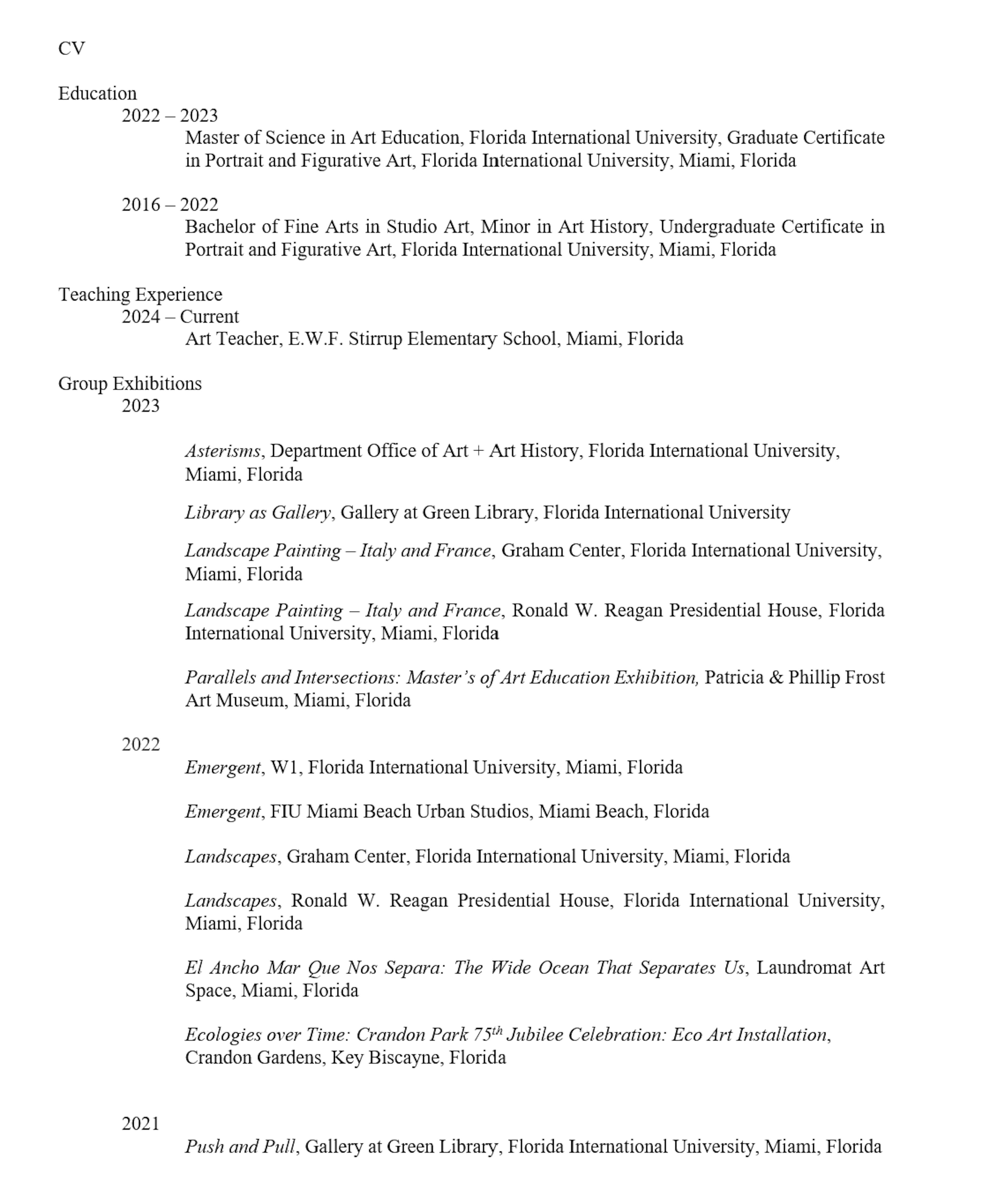 Monica Ferrer resume