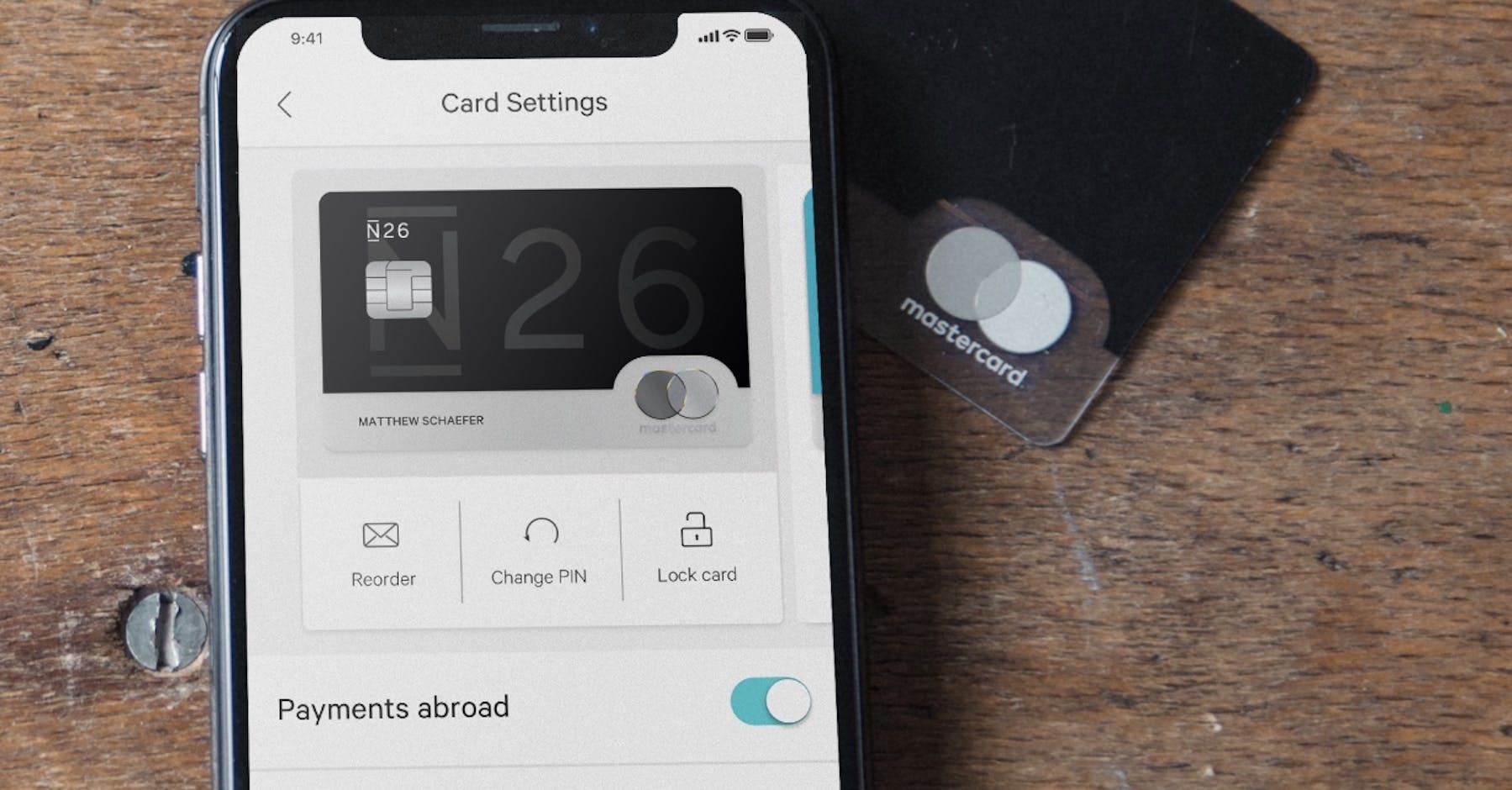 Carte bancaire et application N26