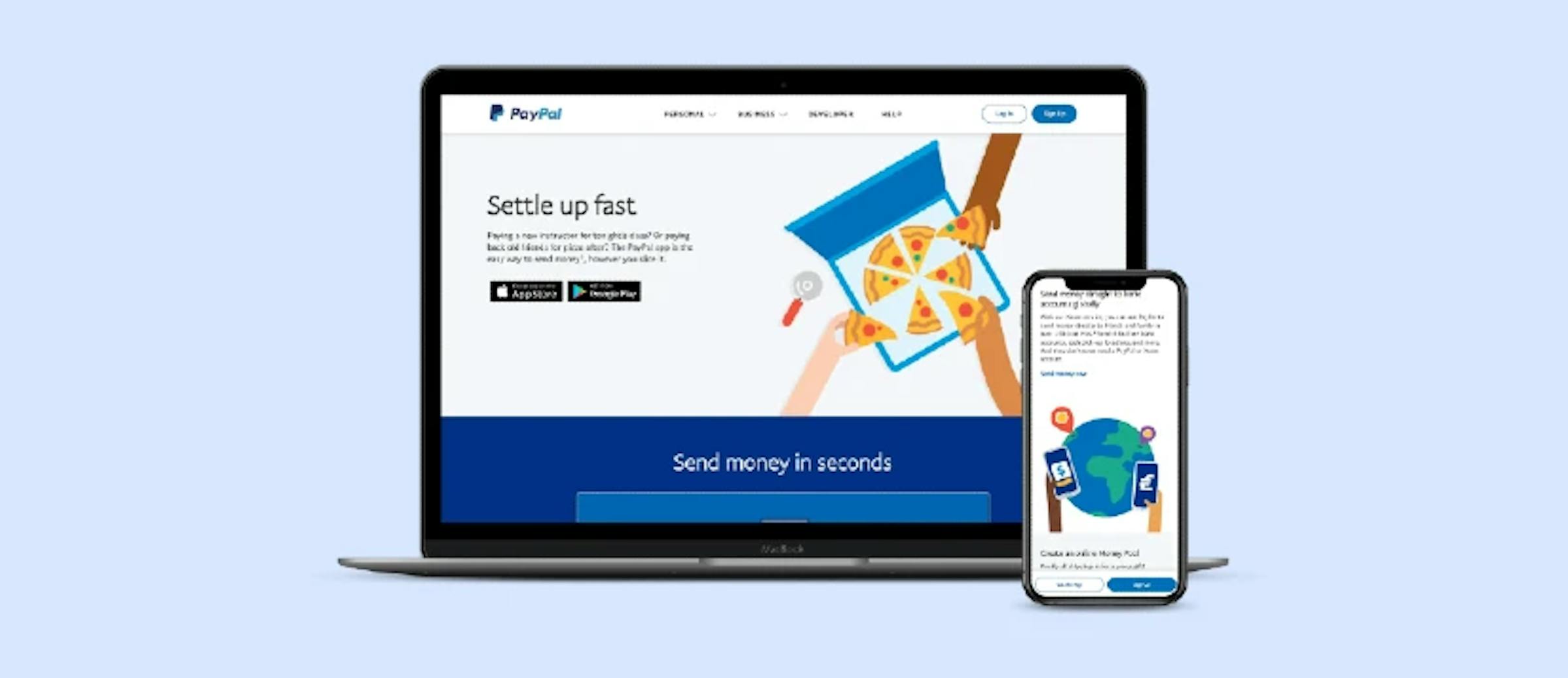 PayPal Web & Mobile web pages Pagina