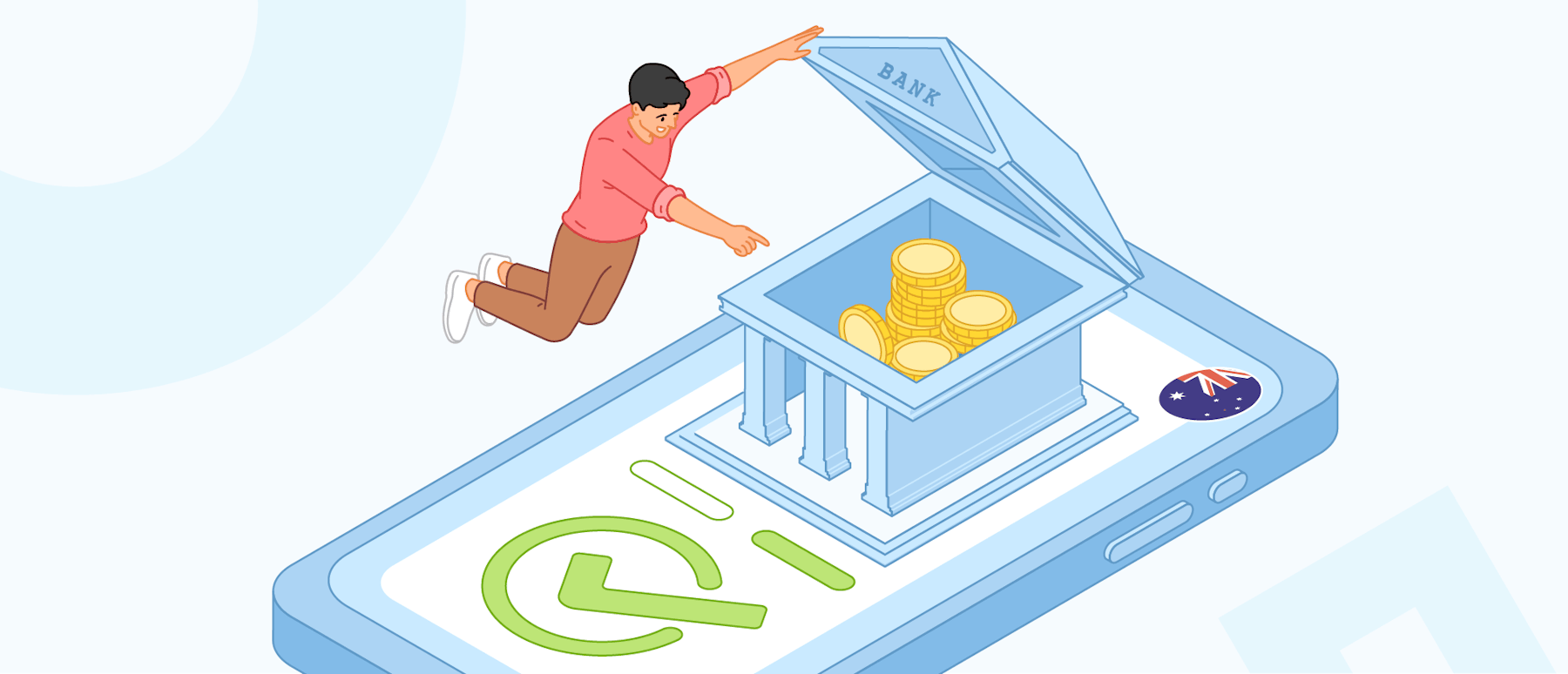 illustration sur l'ouverture d'un compte bancaire en ligne en australie