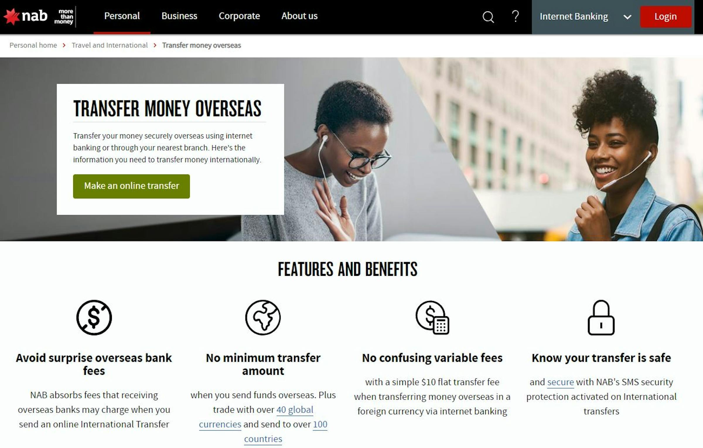 National Australia Bank Foreign Currency Exchange, International Wire