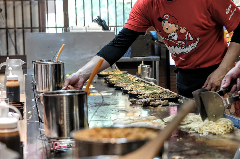 Hiroshima Japan okonomiyaki restaurant