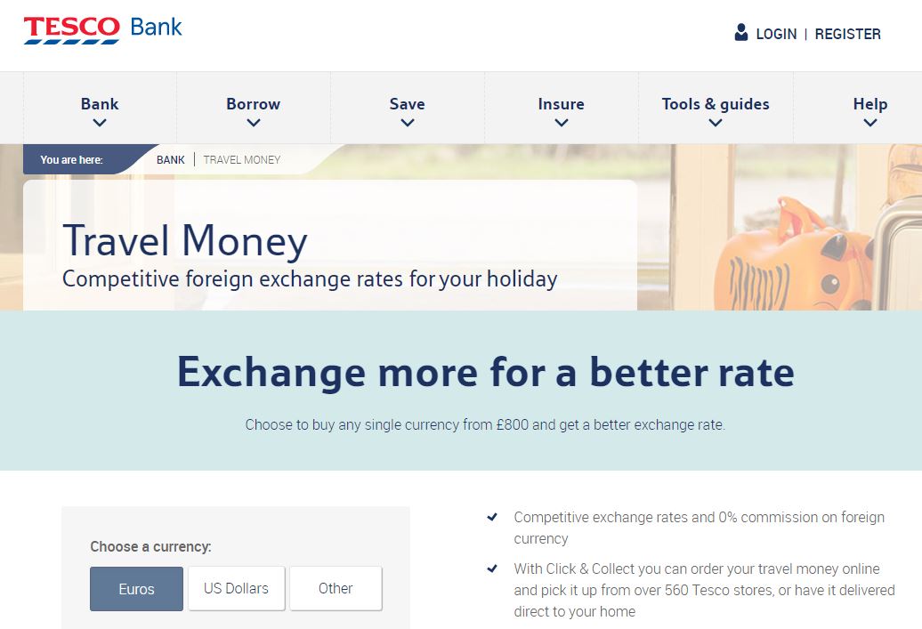 Tesco euro store exchange rate