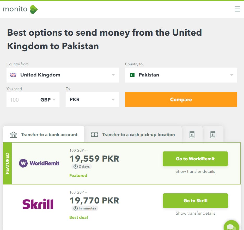 Top 3 ways to send money to Pakistan from the UK at the best rate
